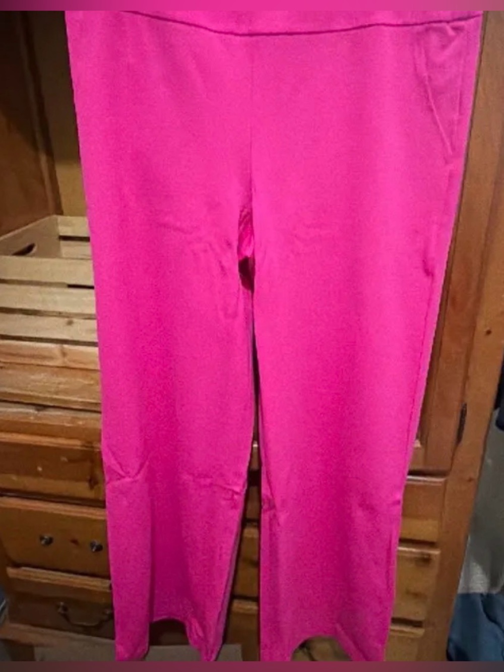 Magic Wide Leg Crop Pants in Hot Pink by Dear Scarlett 2x - Picture 2 of 2